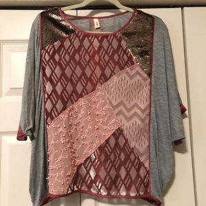 NWOT Anthropologie TINY Embellished Textured Top